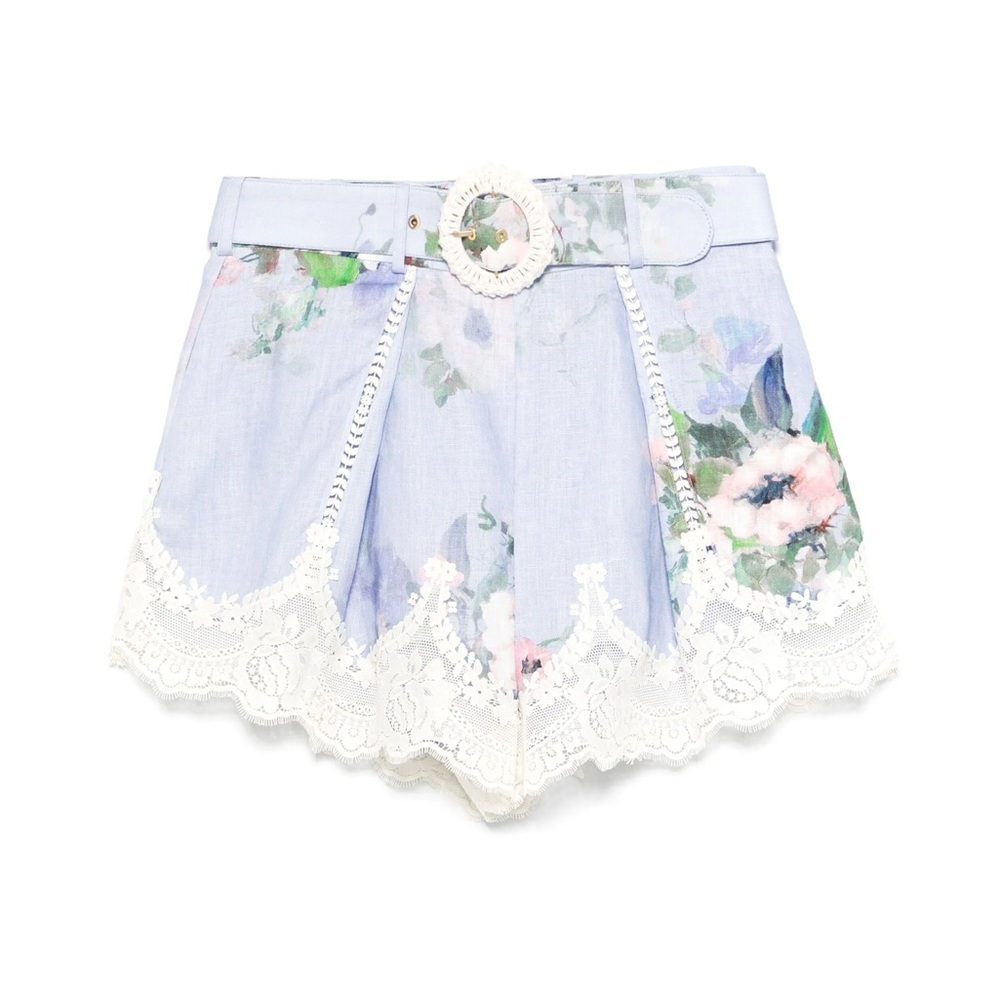 Zimmermann Everley Lace Trim Tuck Short Size 1